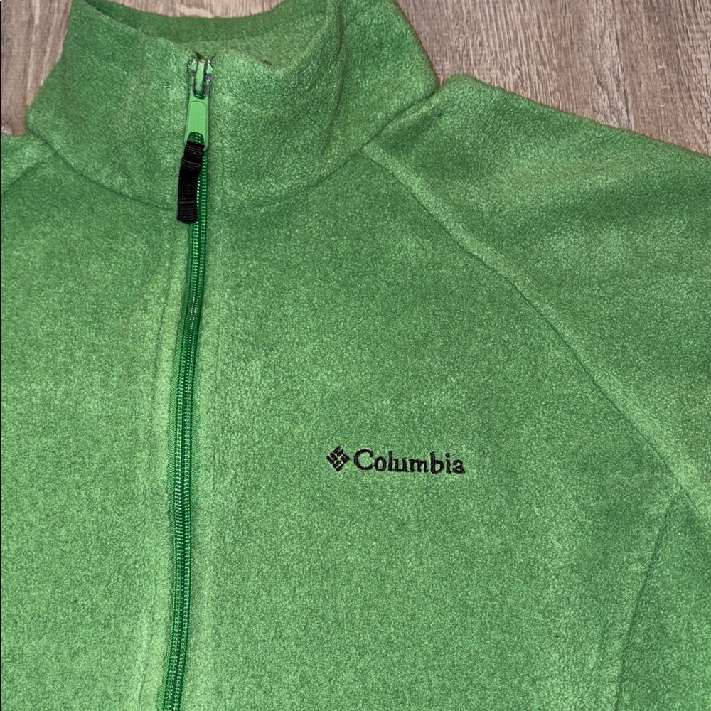 Columbia Forest Green Full-Zip Fleece - Picture 4 of 9